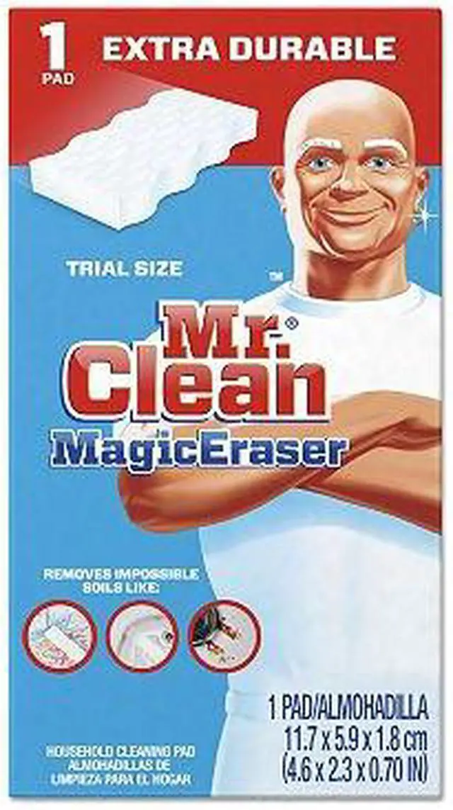 Alt view image 5 of 9 - Mr. Clean 16449, Magic Eraser Extra Power, 4 3/5" x 2 2/5", 7/10" Thick, White, 30/Carton