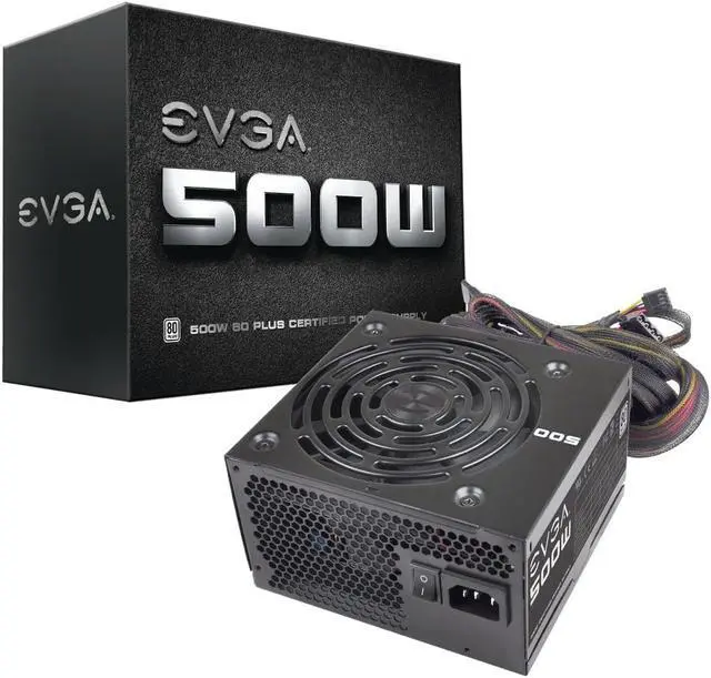 Main image of EVGA 500 W1, 80+ WHITE 500W, 3 Year Warranty, Power Supply 100-W1-0500-KR