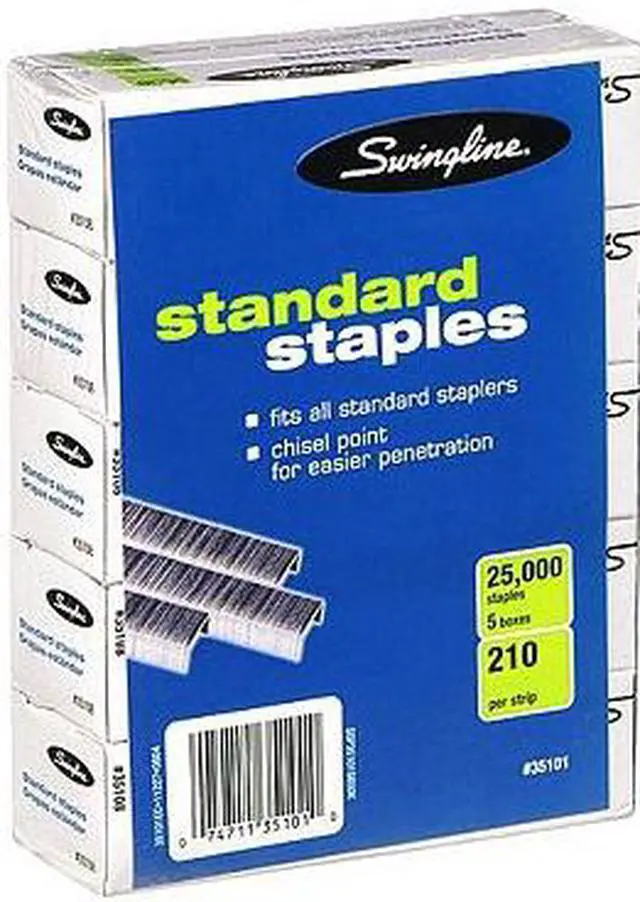 Alt view image 3 of 16 - Swingline Standard Chisel Point Staples, 5/pk