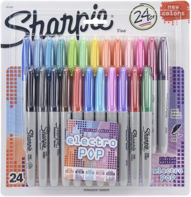 Alt view image 9 of 9 - Permanent Marker Fine Point 24/PK Assorted