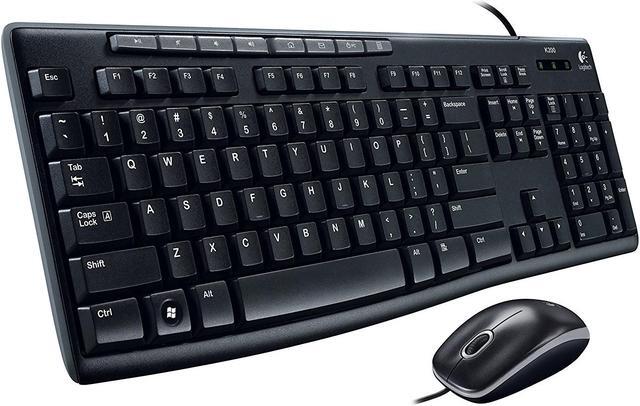 Used Very Good Logitech Media Combo MK200 Full Size Keyboard and High Definition Optical Mouse 920 002714 Newegg