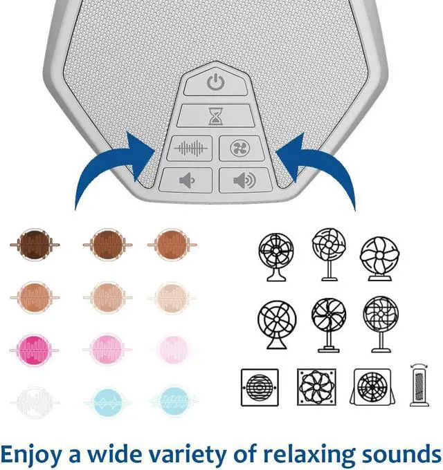 Alt view image 2 of 2 - LectroFan Evo White Noise Sound Machine with 22 Unique Non-Looping Fan & White Noise Sounds & Sleep Timer