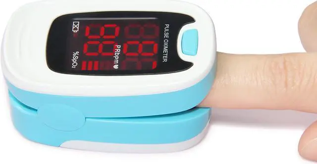 Alt view image 3 of 7 - CMS50M Finger Pulse Oximeter Portable Heart Rate Monitor SpO2 Blood Oxygen Meter LED Display