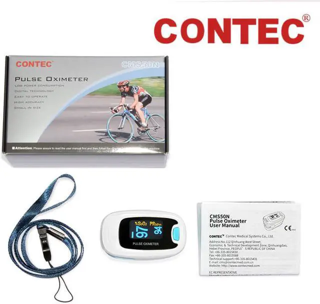 Alt view image 6 of 7 - OLED Finger tip Pulse Oximeter SpO2 Blood Oxygen Meter Sensor  Tester Heart Rate Patient Monitor CONTEC