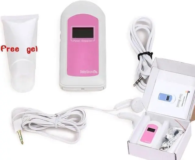 Main image of CONTEC  Babysound B Fetal doppler with LCD display,Baby heart rate Monitor,Free earphone.Pink Color.