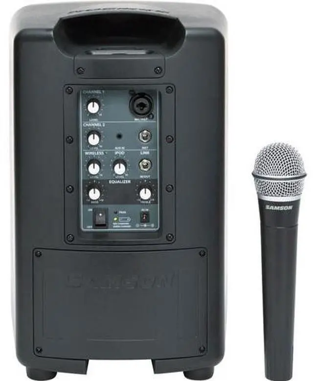 Alt view image 6 of 10 - Samson XP40iw Portable PA System w/ Microphone