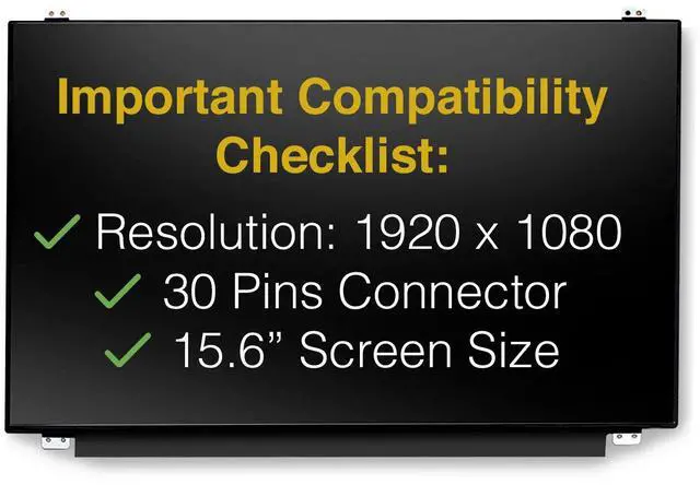 Alt view image 3 of 6 - LCDBros Replacement Screen For LP156WF6(SP)(K6) 30 Pins FHD 1920x1080 Glossy LED LCD With Tools