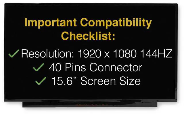 Alt view image 3 of 6 - LCDBros Replacement Screen For NV156FHM-N4K V3.2 40 Pins FHD 1920x1080 Matte LED LCD With Tools & Tape