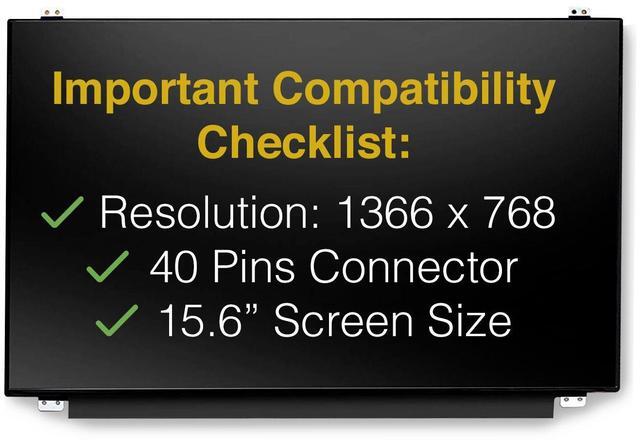 Alt view image 3 of 6 - LCDBros Replacement Screen For LP156WHB(TL)(D1) 40 Pins HD 1366x768 Glossy LED LCD With Tools