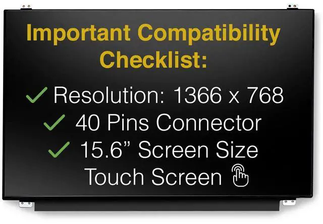 Alt view image 3 of 6 - LCDBros Replacement Touch Screen For B156XTK01.0 40 Pins HD 1366x768 Glossy LED LCD With Tools