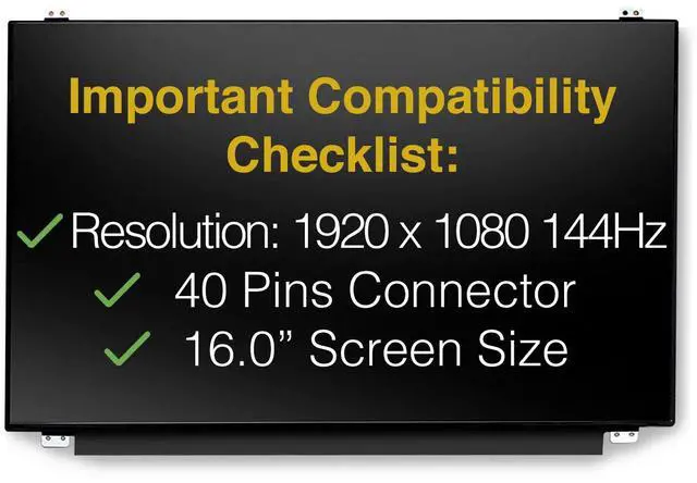 Alt view image 3 of 6 - LCDBros Replacement Screen For HP OMEN 16-XF0033DX 40 Pins FHD 1920x1080 Matte LED LCD With Tools & Tape