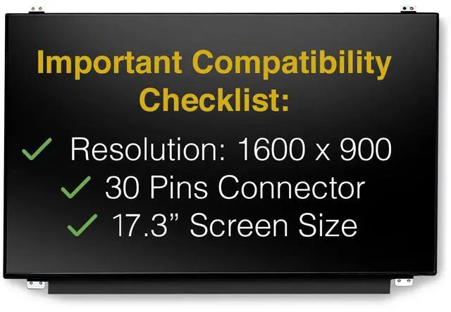 Alt view image 3 of 6 - LCDBros Replacement Screen For HP 17-BY1033DX 30 Pins HD+ 1600x900 Glossy LCD LED Display With Tools