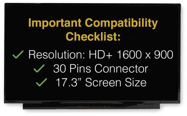 Alt view image 3 of 6 - LCDBros Replacement Screen For HP 17-CP1124OD 30 Pins HD+ 1600x900 Matte LCD LED Display With Tools & Tape