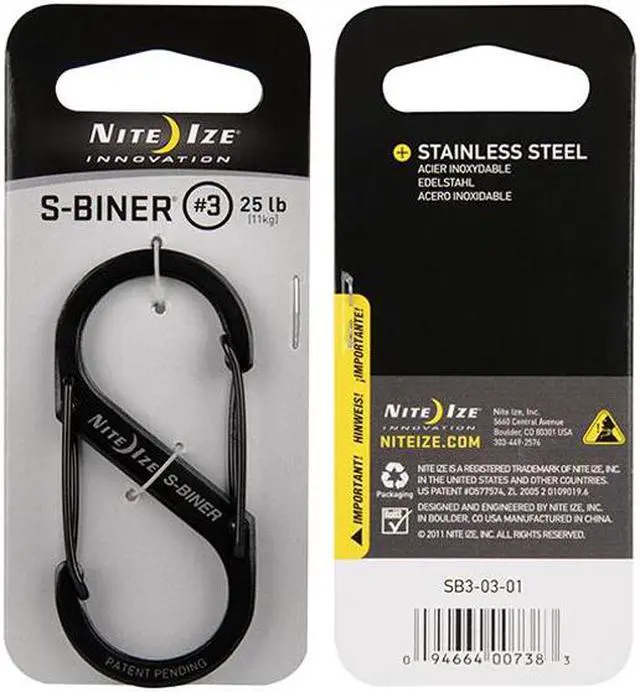 Alt view image 15 of 18 - NITE IZE SB3-03-01 Double Gated Carabiner,2-5/8 In.,Black