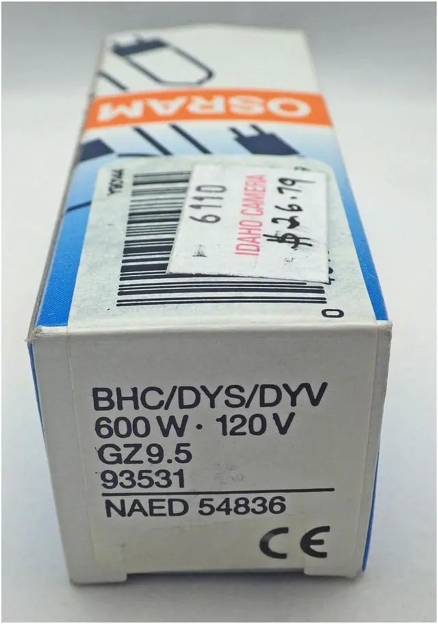 Alt view image 5 of 7 - OSRAM DYS/BHC/DYV 600w 120v GZ9.5 3200k Single Ended Halogen Light Bulb