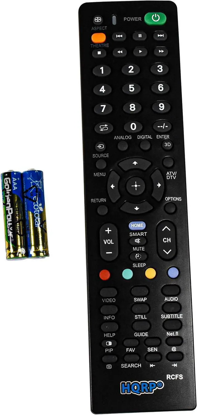 Main image of HQRP Remote Control Compatible with Sony KDL-40S2000 KDL-40S20001 KDL-40S2010 KDL-40S20L1 KDL-40S2400 KDL-40S3000 LCD LED HD TV Smart 1080p 3D Ultra 4K Bravia