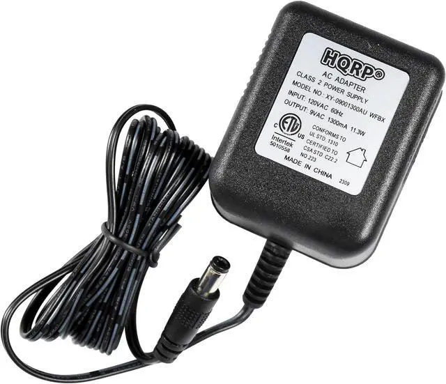 Alt view image 2 of 7 - HQRP AC Adapter Compatible with Digitech RP200A, RP250, RP255, RP350, RP300A, RP355, RPx400, Power Supply Cord