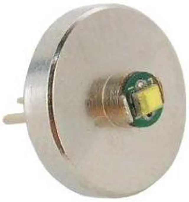 Alt view image 2 of 5 - HQRP Hight Power 3W Extra Bright 90 Lumens Upgrade LED Bulb Bi-Pin LED MODULE for Mini Mag-Lite 2AA Solitaire Light LM2A001 replacement plus HQRP UV Meter