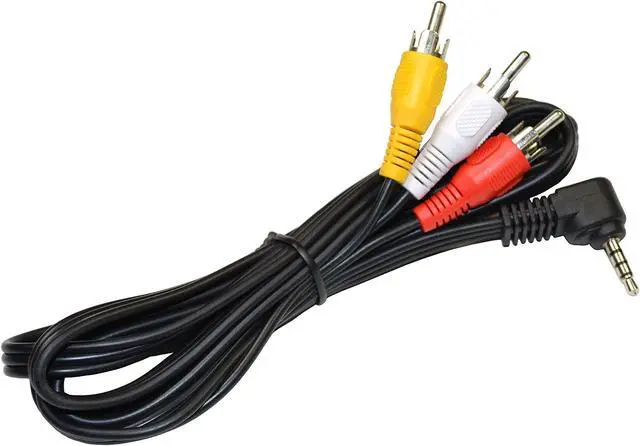 Alt view image 2 of 4 - HQRP AV Audio Video Cable / Cord for Canon ZR300, ZR400, ZR45 MC, ZR50 MC, ZR500, ZR60 Camcorder + LCD Protector