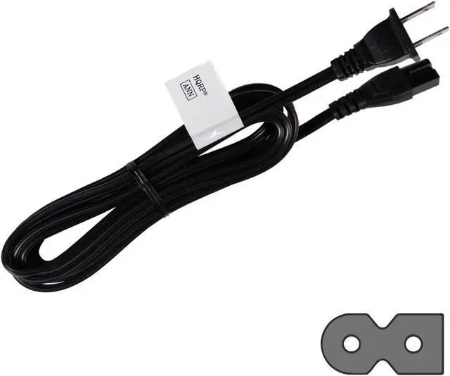 Main image of HQRP AC Power Cable Cord, 10 ft Long for VIZIO E-Series E500d-A0 E500dA0 E500i-A0 E500iA0 E500i-B1 E500iB1 E550i-A0 E550iA0 E550i-B2 E550iB2 LED LCD HDTV Smart TV Mains Cable + Euro Plug Adapter