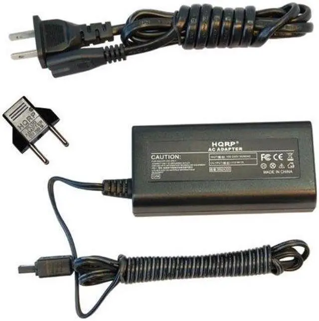 Main image of HQRP Replacement AC Adapter / Charger for JVC GR-D350 / GR-D350U, GR-D750 / GR-D750U, GR-D770 / GR-D770U Camcorder with USA Cord & Euro Plug Adapter