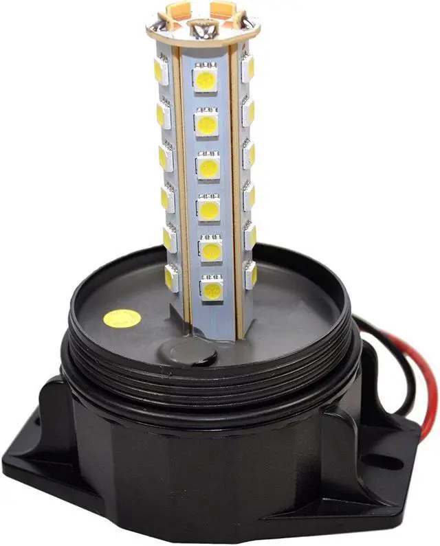 Alt view image 4 of 6 - HQRP 30-LED 360 Degrees Mini Beacon Amber Warning Strobe Light for Electric Rider Forklift Clark ECX 20 / ECX 25 / ECX 30 / ECX 32 / EPX 16 / EPX 18 / EPX 20 / EPX 20s + HQRP Coaster