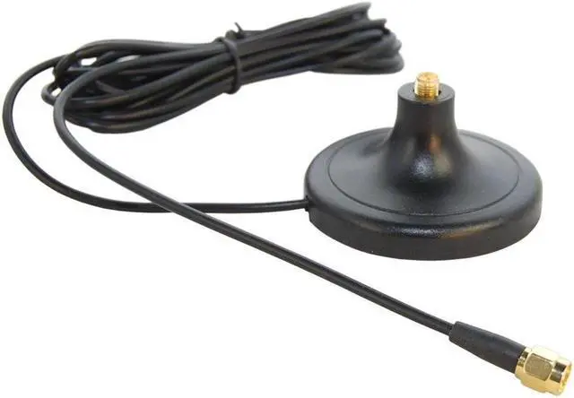 Alt view image 2 of 5 - HQRP SET: 3 PCS 3M RP-SMA WiFi Antenna Extension Cable Connector Magnetic Base for TRENDnet TEW-633GR / TEW-630APB / TEW-623PI / TEW-631BRP (Three RP-SMA connector) + HQRP Coaster