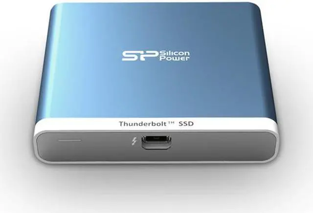 Alt view image 5 of 11 - Silicon Power 240GB Thunderbolt T11 Portable External SSD Solid State Drive with Cable Blue