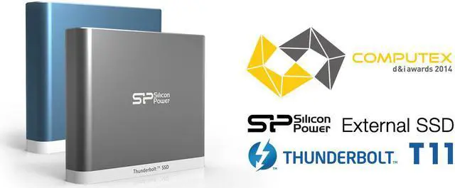 Alt view image 7 of 11 - Silicon Power 240GB Thunderbolt T11 Portable External SSD Solid State Drive with Cable Blue