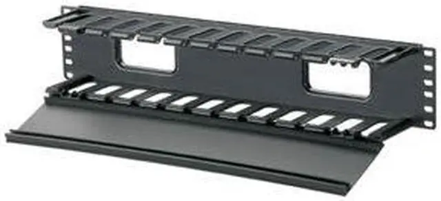 Alt view image 6 of 11 - Panduit WMPF1E PANDUIT PatchLink Horizontal Cable Manager - Cable Manager - Black - 2U Rack Height - 19" Panel Width