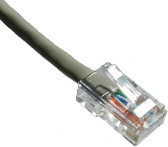 Alt view image 2 of 4 - Axion C6NB-G5-AX Axiom 5FT CAT6 550mhz Patch Cable - Category 6 for Network Device - Patch Cable - 5 ft - 1 x - 1 x - Gold-plated Contacts - Gray
