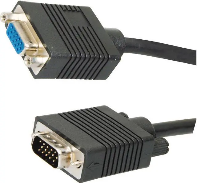 Alt view image 2 of 4 - 4XEM 4XVGAMF10FT 4XEM 10FT High Resolution Coax M/F VGA Extension Cable - VGA for Monitor, KVM Switch, Video Device - Extension Cable - 10 ft - 1 Pack - 1 x HD-15 Male VGA - 1 x HD-15 Female VGA -