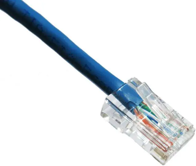 Alt view image 4 of 6 - Axion C6NB-B7-AX Axiom 7FT CAT6 550mhz Patch Cable - Category 6 for Network Device - Patch Cable - 7 ft - 1 x - 1 x - Gold-plated Contacts - Blue