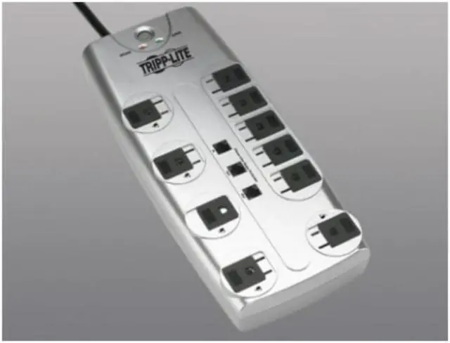 Alt view image 17 of 20 - Tripp Lite TLP1008TEL 8ft. 10 Outlets 2395 Joules Protect It! Surge Suppressor
