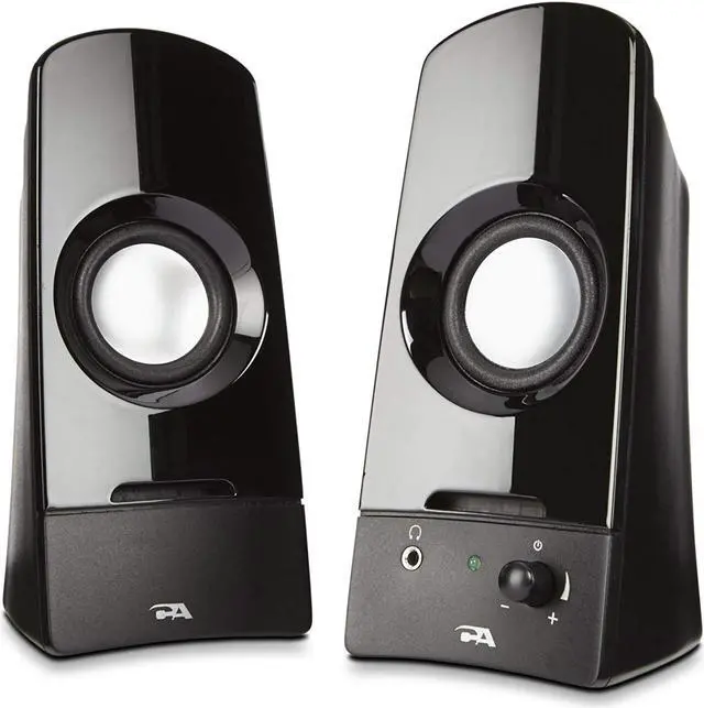 Alt view image 17 of 20 - Cyber Acoustics Curve Sonic 2.0 Speaker System - 3 W RMS