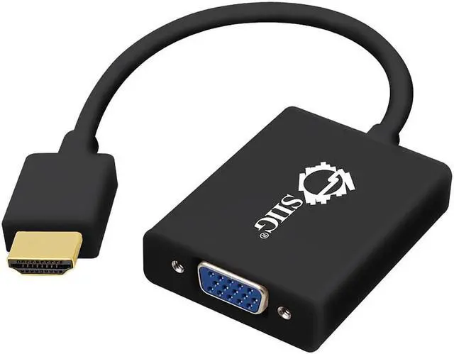 Alt view image 3 of 9 - SIIG CE-H22311-S1 SIIG Aluminum HDMI to VGA Adapter Converter with Audio - HDMI/VGA/Mini-phone for Audio/Video Device, Speaker, A/V Receiver - 1 Pack - 1 x HDMI Male Digital Audio/Video - 1 x HD-15