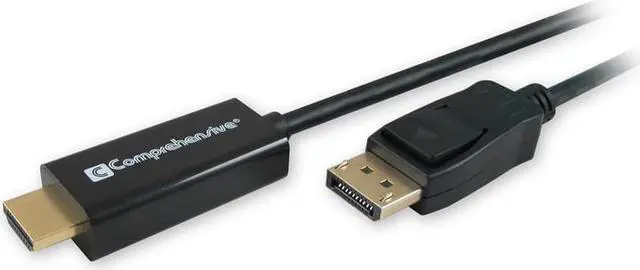 Alt view image 2 of 4 - Comprehensive DISP-HD-3ST Comprehensive Standard Series DisplayPort to HDMI High Speed Cable 3ft - DisplayPort/HDMI for Audio/Video Device - 3 ft - 1 x DisplayPort Male Digital Audio/Video - 1 x HDMI
