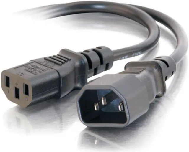Alt view image 4 of 6 - C2G 03142 C2G : 2FT 18 AWG COMPUTER POWER EXTENSION CORD (IEC320C14 TO IEC320C13) (TAA COM