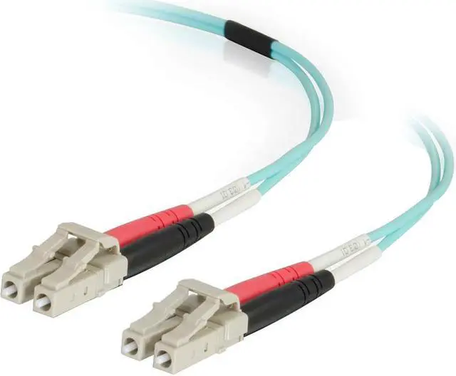 Alt view image 7 of 8 - C2G 2m LC-LC 50/125 Duplex Multimode OM4 Fiber Cable - Aqua - 6ft - 2m LC-LC 50/125 Duplex Multimode OM4 Fiber Cable - Aqua - 6ft