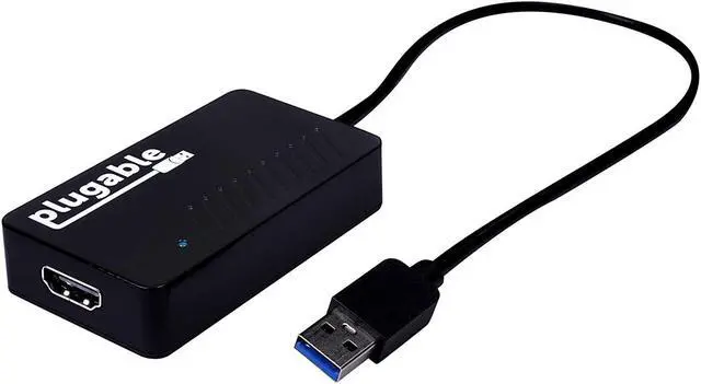 Alt view image 7 of 10 - Plugable USB 3.0 to HDMI 4K UHD Video Graphics Adapter for Multiple Monitors up to 3840x2160 Supports Windows 10, 8.1, 7, and Mac 10.14+