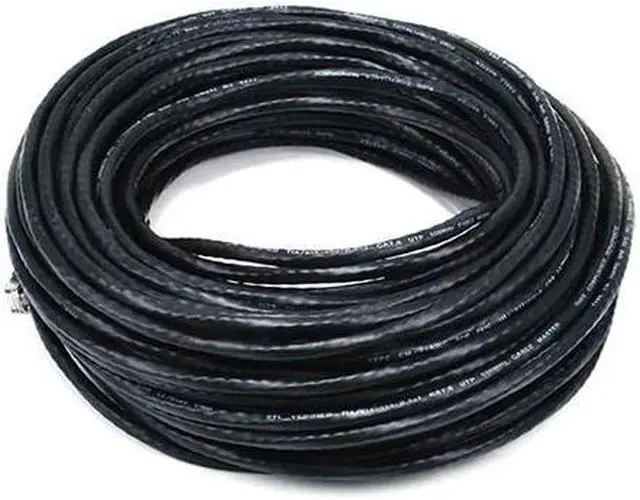 Alt view image 7 of 19 - Monoprice Cat5e Ethernet Patch Cable - 100 Feet - Black | Network Internet Cord - RJ45, Stranded, 350Mhz, UTP, Pure Bare Copper Wire, 24AWG