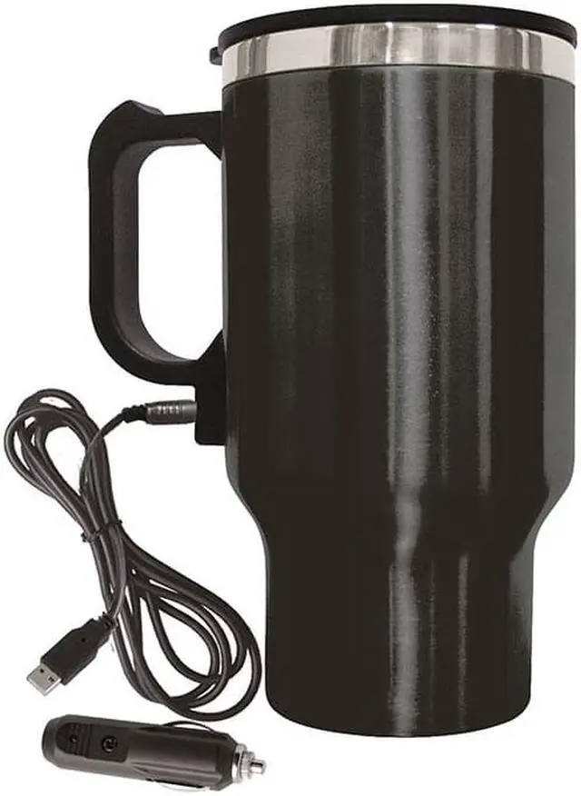 Alt view image 4 of 12 - BRENTWOOD CMB 16C Electric Coffee Mug with Wire Car Plug