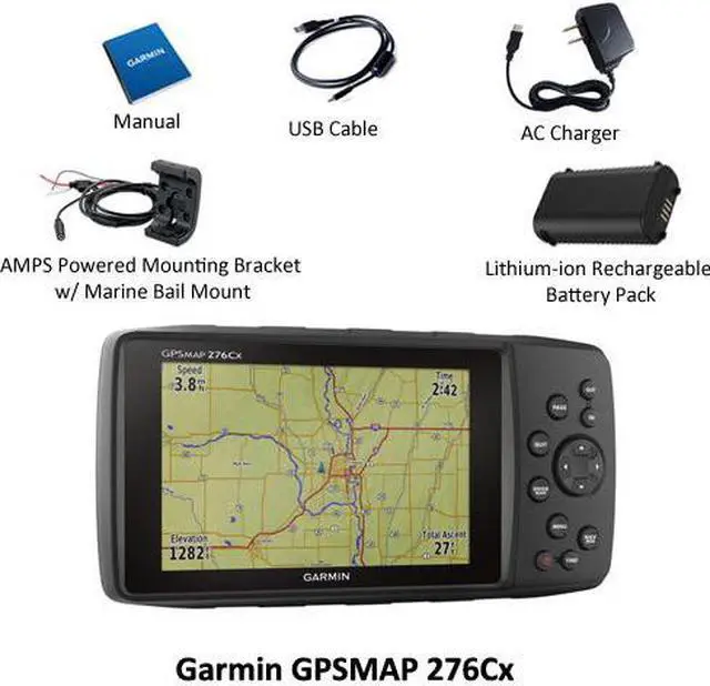 Alt view image 18 of 20 - Garmin GPSMAP 276Cx All-Terrain Navigator 5 Screen with 250 Routes (010-01607-00)