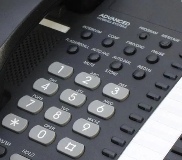 Alt view image 4 of 5 - Panasonic KX-T7720B-R Black Hybrid System Corded Telephone W/ 24 Programmable Line Buttons And Adjustable LCD Contrast