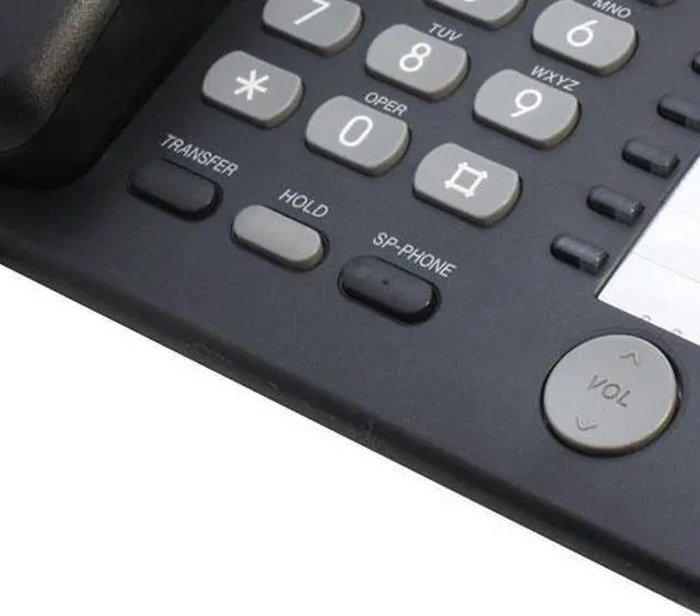 Alt view image 3 of 5 - Panasonic KX-T7720B-R Black Hybrid System Corded Telephone W/ 24 Programmable Line Buttons And Adjustable LCD Contrast