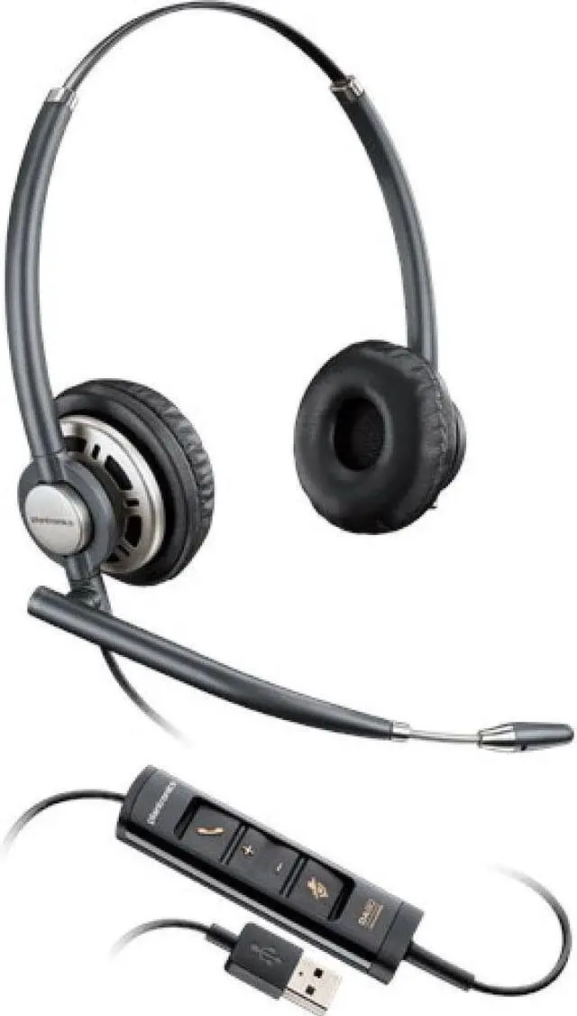 Alt view image 8 of 11 - Plantronics HW725 EncorePro Wired Headset - DA80 Included