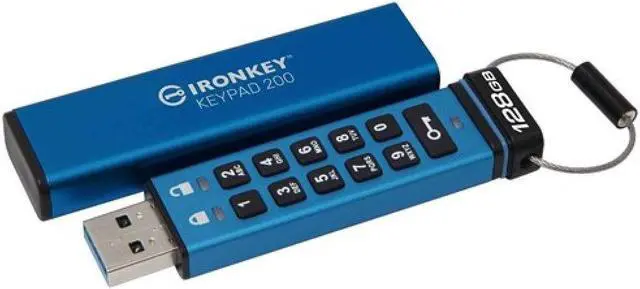 Alt view image 13 of 13 - Kingston Ironkey Keypad 200 128GB Encrypted USB
