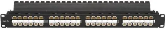 Alt view image 7 of 9 - Black Box SpaceGAIN CAT5e High-Density Feed-Through Patch Panel, Unshielded, 48-Port, 1U