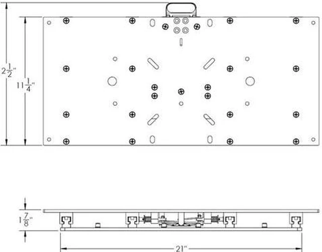 Alt view image 3 of 11 - TACO Marine 11-1-8 Inch x 24 Inch Manual Seat Slide 11-1-8 Inch x 24 Inch Manual Seat Slide