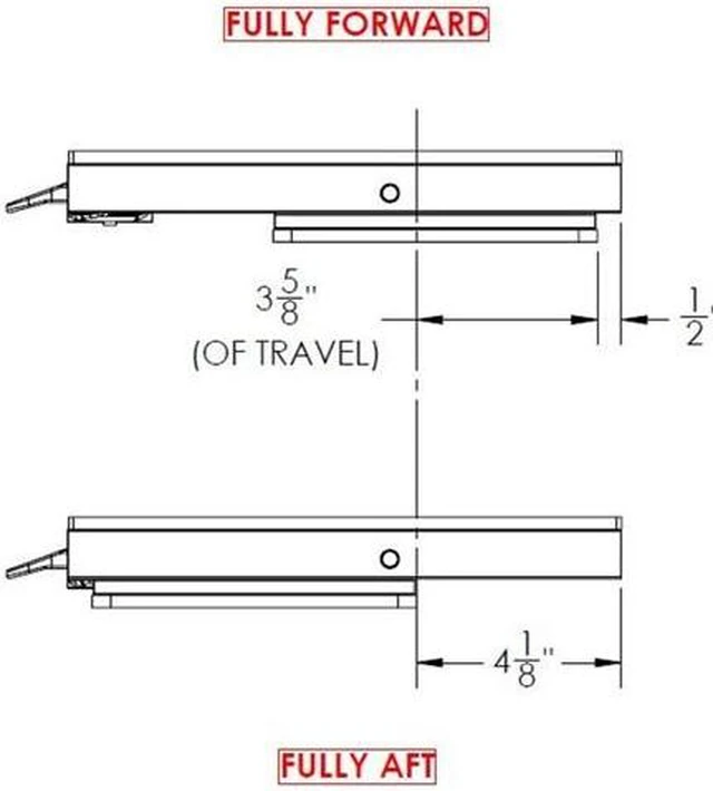 Alt view image 4 of 11 - TACO Marine 11-1-8 Inch x 24 Inch Manual Seat Slide 11-1-8 Inch x 24 Inch Manual Seat Slide